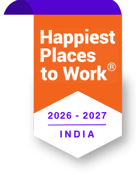 Happiest Places to Work® Certified badge, India 2026